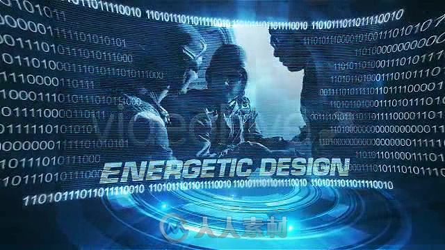 超酷科技代码展示视频影视片头AE模板 Videohive Code Awake 170691