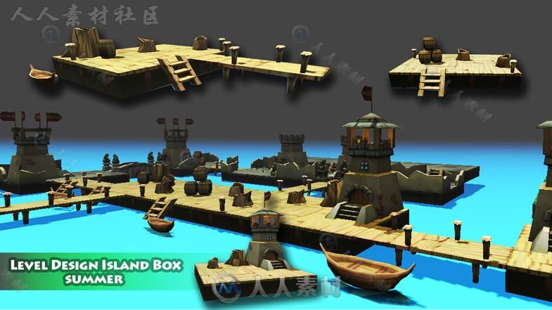 卡通群岛包装幻想环境模型Unity3D素材资源