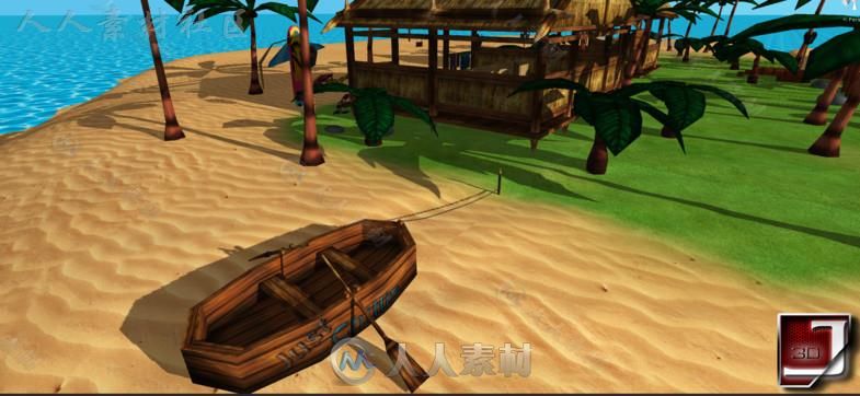 热带海滩幻想环境模型Unity3D素材资源