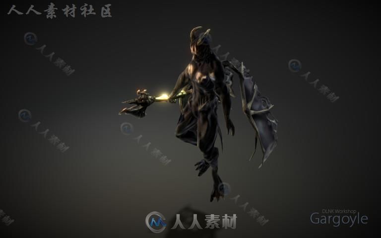 拿斧头的恶魔幻想人形生物角色模型Unity3D素材资源