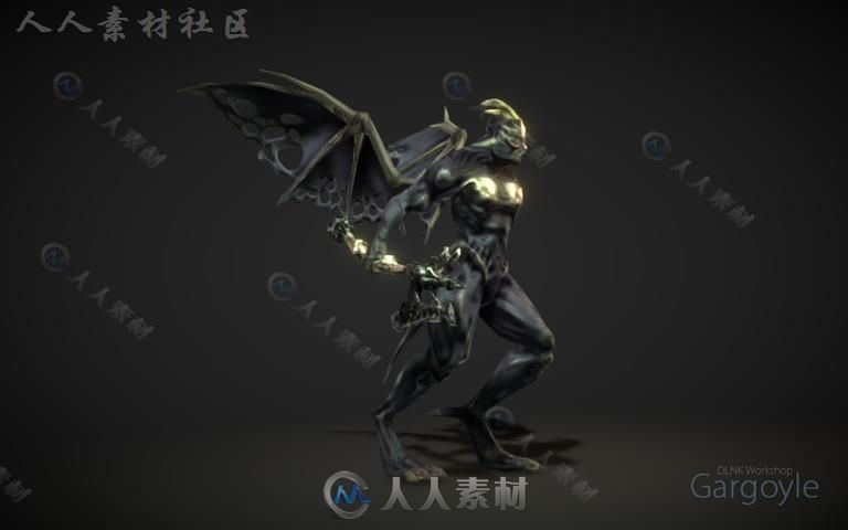 拿斧头的恶魔幻想人形生物角色模型Unity3D素材资源