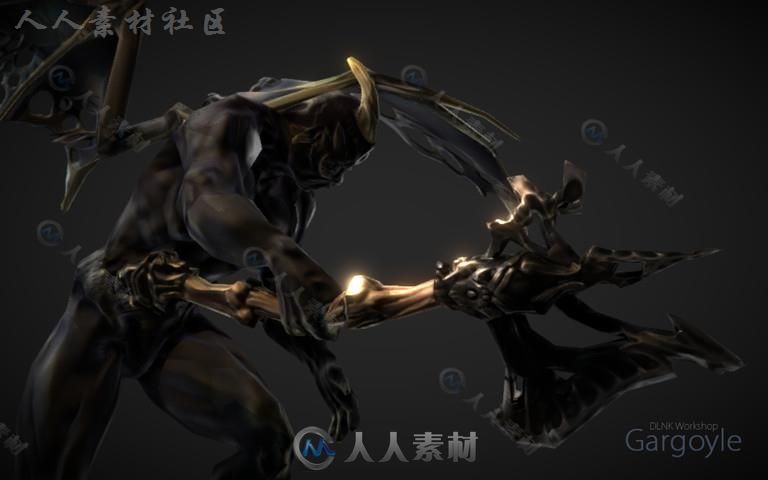 拿斧头的恶魔幻想人形生物角色模型Unity3D素材资源