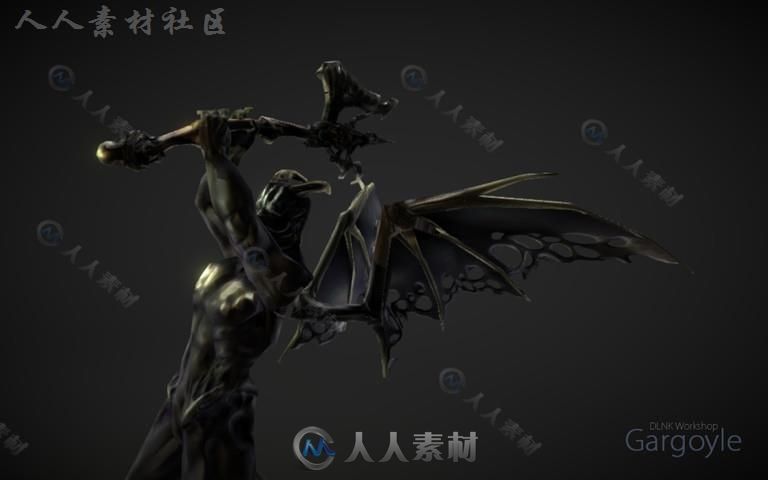 拿斧头的恶魔幻想人形生物角色模型Unity3D素材资源