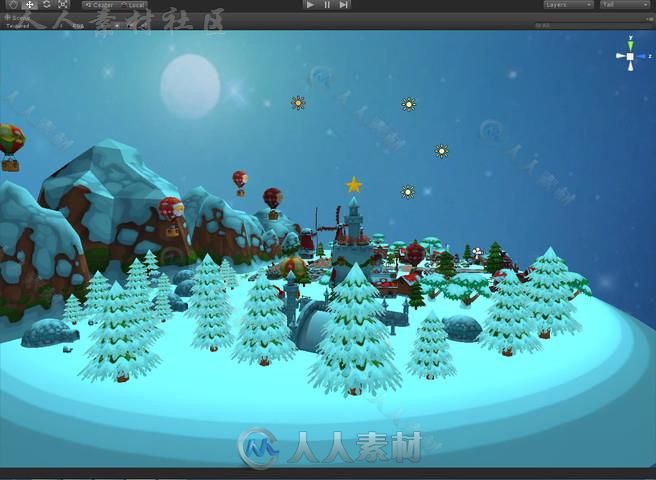 圣诞节卡通农场环境模型Unity3D素材资源