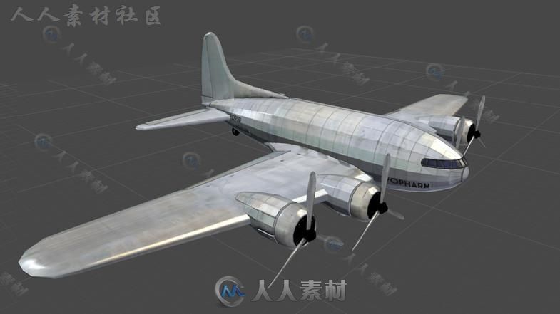 飞机热气球货物模型集合空中汽车模型Unity3D素材资源