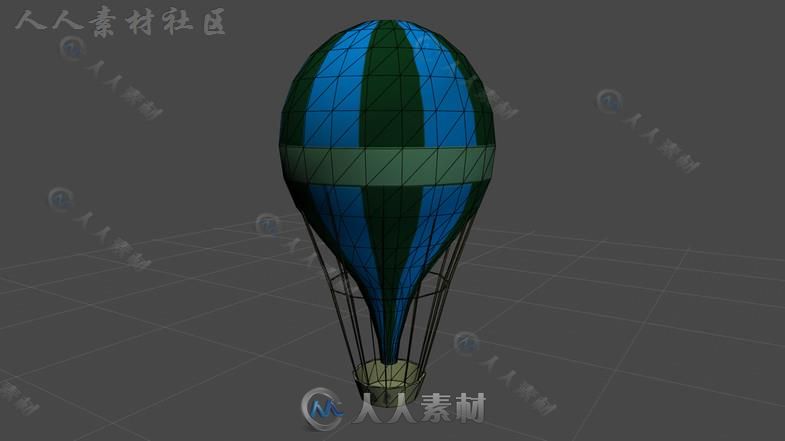 飞机热气球货物模型集合空中汽车模型Unity3D素材资源