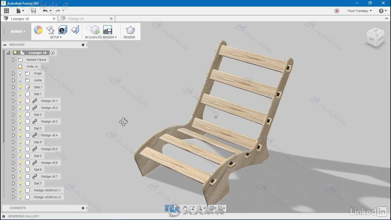 Fusion360木材质感家具设计实例训练视频教程 Autodesk Fusion 360 Designing for Wood