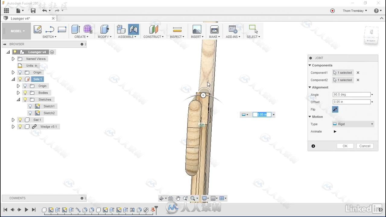 Fusion360木材质感家具设计实例训练视频教程 Autodesk Fusion 360 Designing for Wood