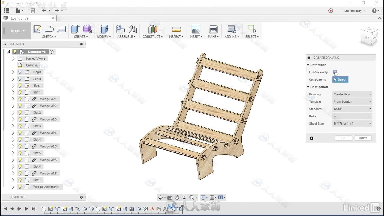 Fusion360木材质感家具设计实例训练视频教程 Autodesk Fusion 360 Designing for Wood