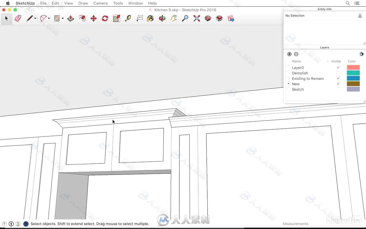 SketchUp厨房结构设计实例训练视频教程 SketchUp Kitchen Design