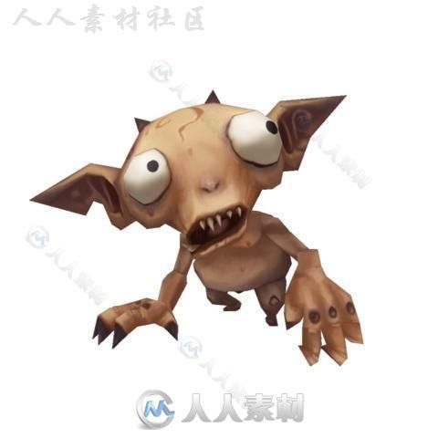 卡通恶魔模型Unity3D素材资源