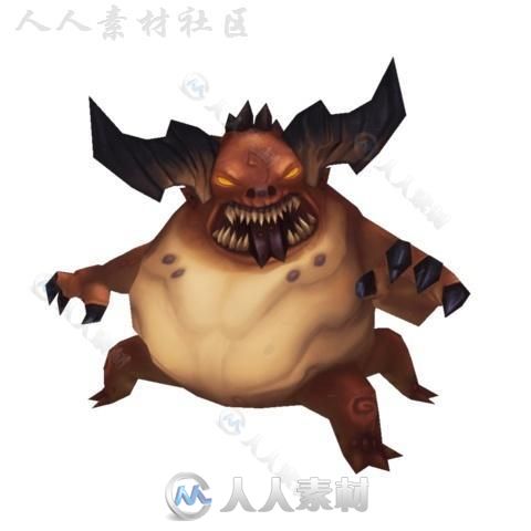 卡通恶魔模型Unity3D素材资源