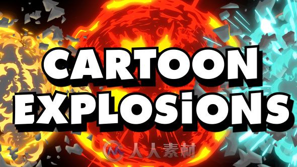 超酷卡通大爆炸工具包AE模板 Videohive Cartoon Explosions 18704999