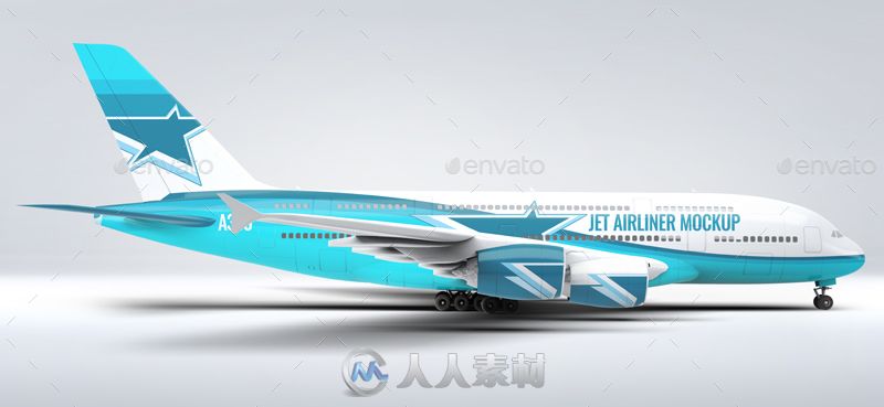 巨无霸飞机空中客车A380展示PSD模板jet-airliner-a380-mock-up-17125743