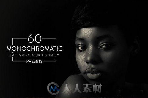 60款单色高级人物肖像调色lightroom预设60-monochromatic-pro-lightroom-presets