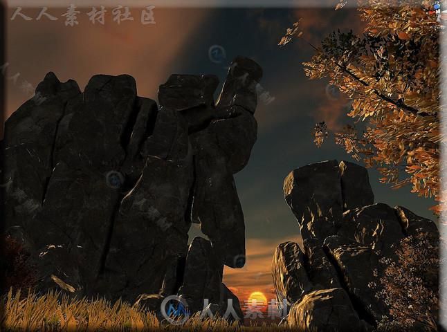 岩石风景环境模型Unity3D素材资源