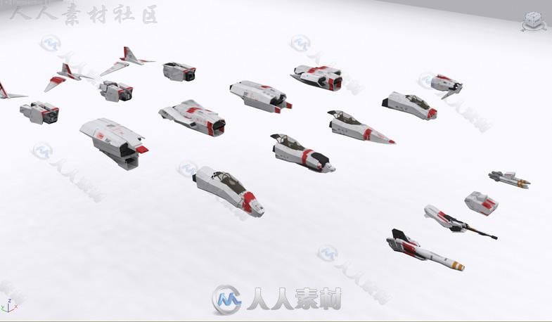 太空船太空车辆模型Unity3D素材资源