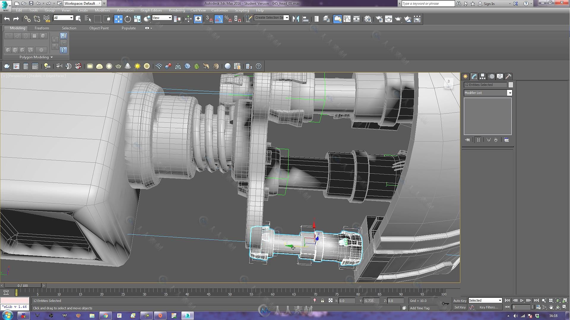 3dsMax高精度机器人建模实例训练视频教程 3D PALACE THE TEMPLAR ASSAULT MECH IMP...