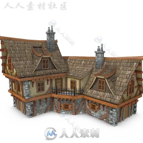 中世纪酒店历史环境模型Unity3D素材资源