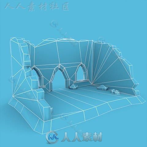 中世纪废墟历史环境模型Unity3D素材资源