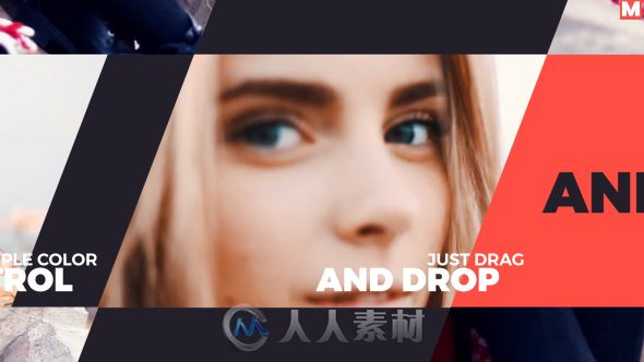 多画面彩色动态幻灯片相册动画AE模板 Videohive  Dynamic Color Opener 18728736