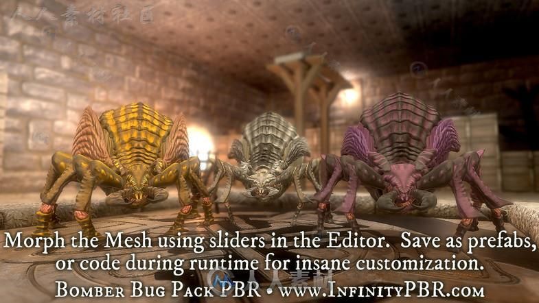 超级昆虫怪物生物角色模型Unity3D素材资源