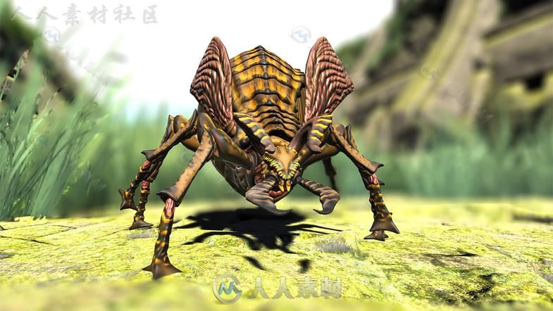 超级昆虫怪物生物角色模型Unity3D素材资源