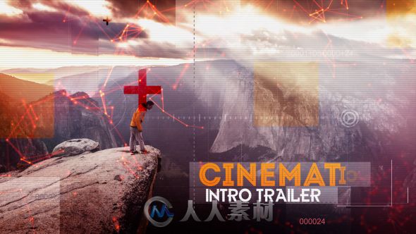 美丽的动态视差故障幻灯片相册动画AE模板 Videohive Dynamic Opener 14883736