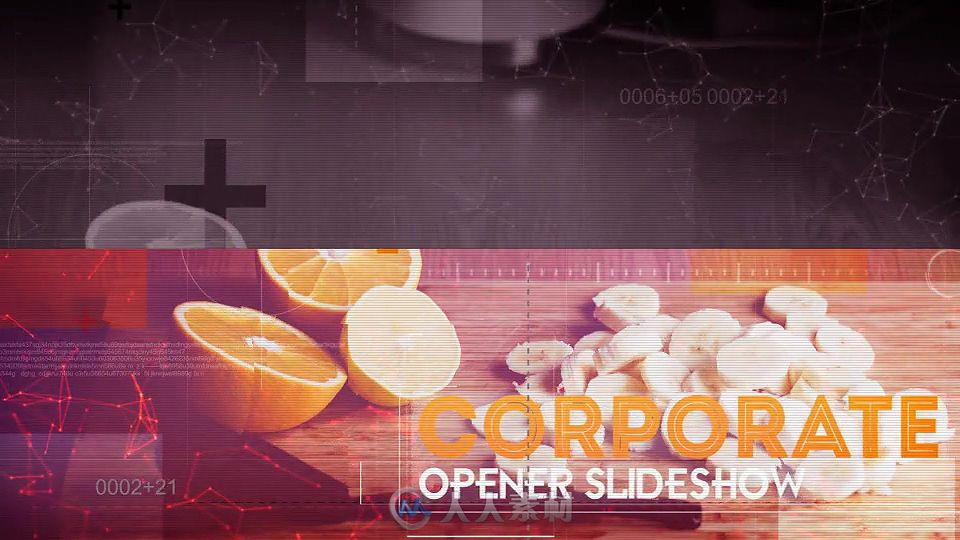 美丽的动态视差故障幻灯片相册动画AE模板 Videohive Dynamic Opener 14883736