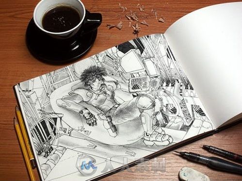 4款绘画笔记本展示PSD模板4.Sketchbook.PSD.MockUp.121116