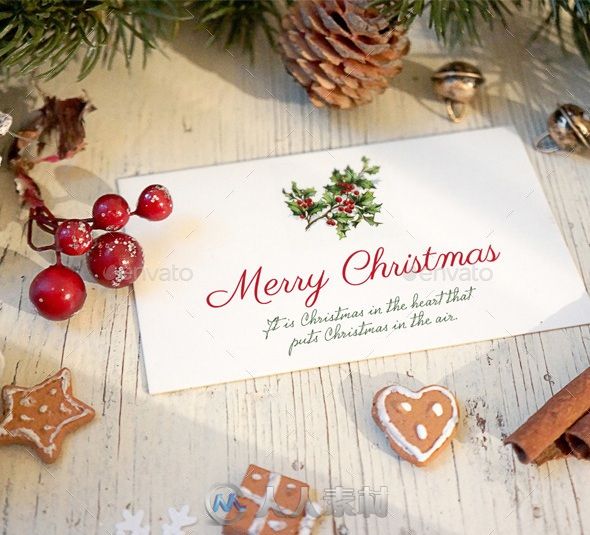 圣诞卡片展示PSD模板christmas-card-mockup-9662605