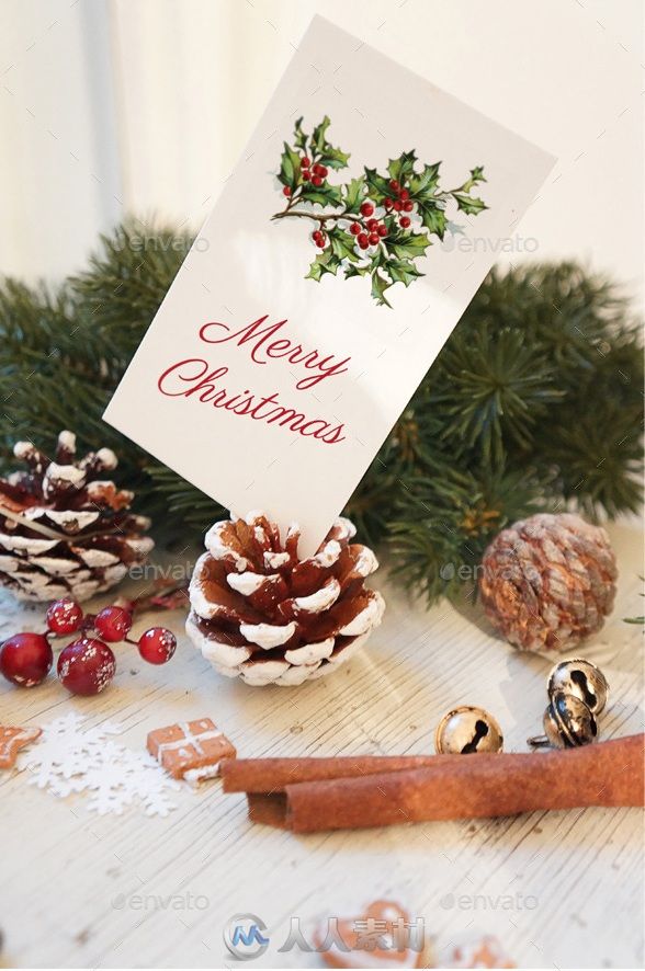 圣诞卡片展示PSD模板christmas-card-mockup-9662605