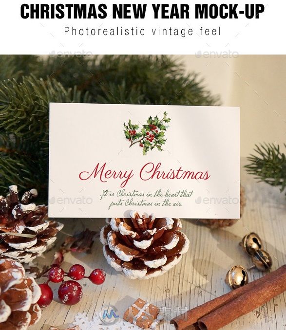 圣诞卡片展示PSD模板christmas-card-mockup-9662605