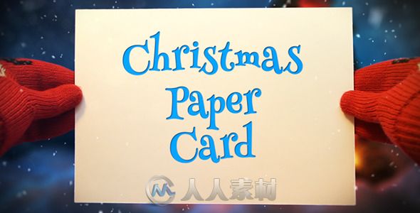 圣诞卡演绎圣诞三维动画幻灯片AE模板 Videohive Christmas Paper Card 13867581