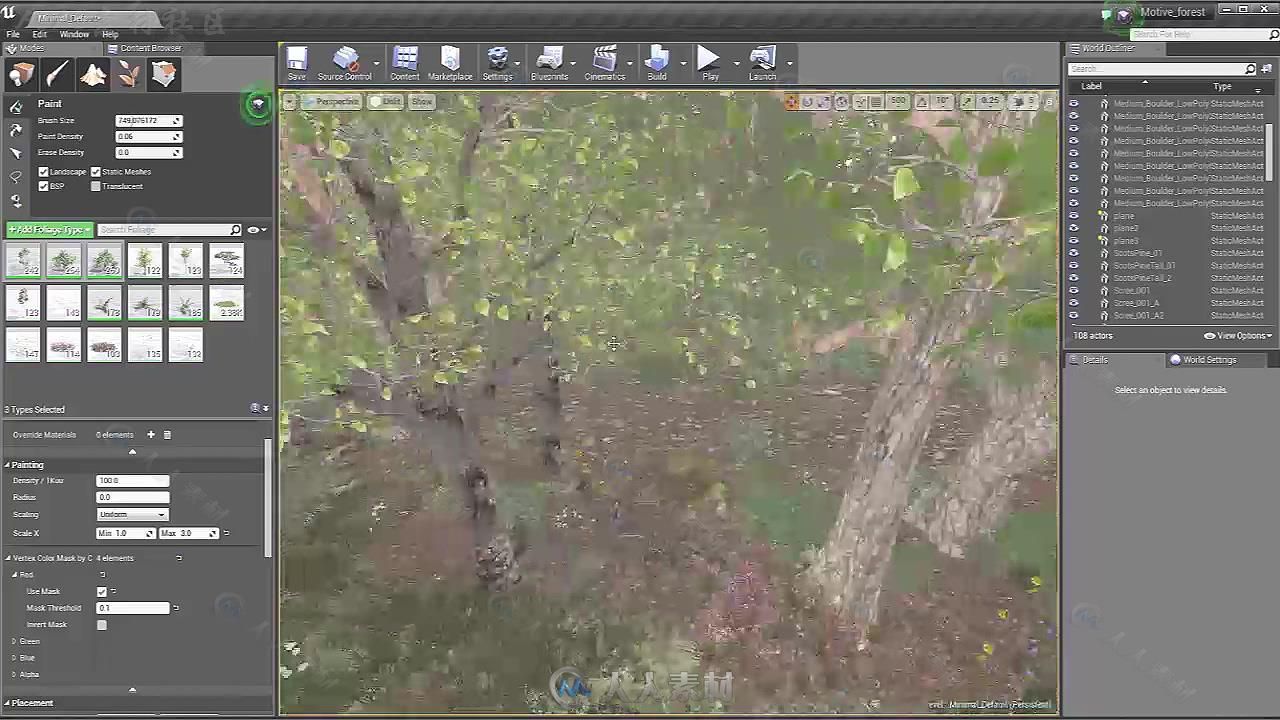 UE4虚幻游戏场景环境视频教程第一季 3DMOTIVE EXTERIOR ENVIRONMENT IN UE4 VOLUME 1