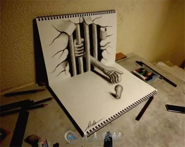 逼真的3D绘画作品，这真的不是真的吗?