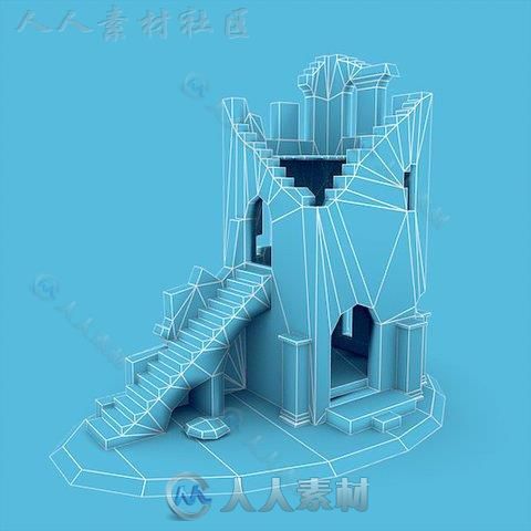 中世纪建筑遗址历史环境模型Unity3D素材资源