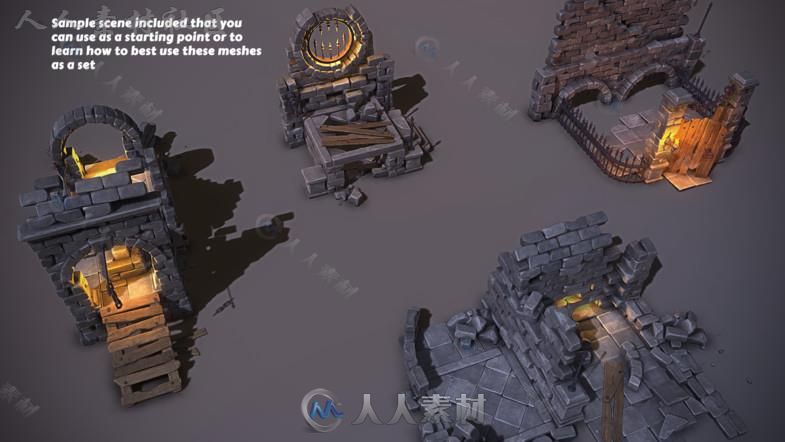 梦想废墟地城环境模型Unity3D素材资源