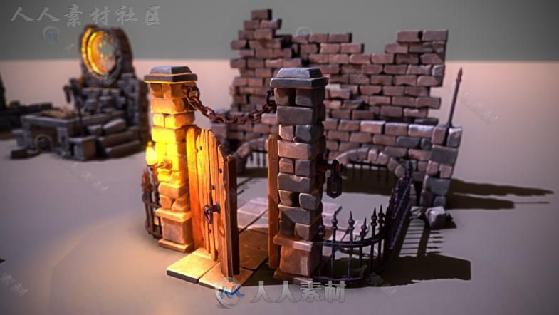 梦想废墟地城环境模型Unity3D素材资源