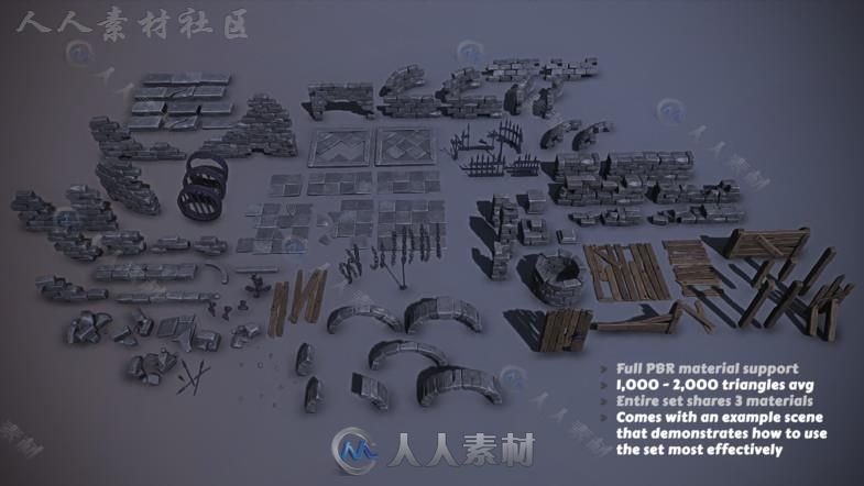 梦想废墟地城环境模型Unity3D素材资源