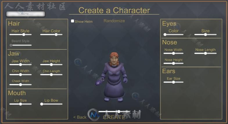 三个不同的种族幻想人形生物角色模型Unity3D素材资源