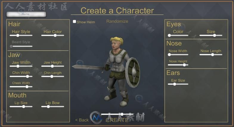 三个不同的种族幻想人形生物角色模型Unity3D素材资源