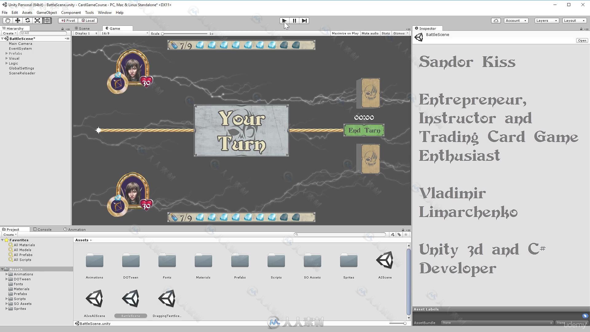 Unity游戏卡牌战斗系统实例训练视频教程 UDEMY LEARN TO CODE TRADING CARD GAME B...