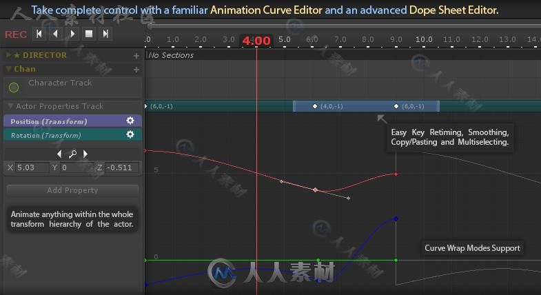 简单和直观的电影排序器动作编辑器扩充Unity素材资源