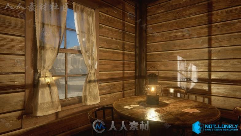 典型的美国酒吧历史环境模型Unity3D素材资源