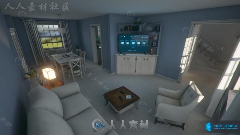 美式风格的房子城市环境模型Unity3D素材资源