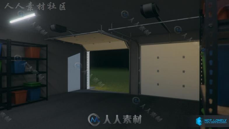 美式风格的房子城市环境模型Unity3D素材资源