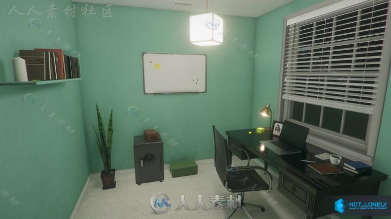 美式风格的房子城市环境模型Unity3D素材资源