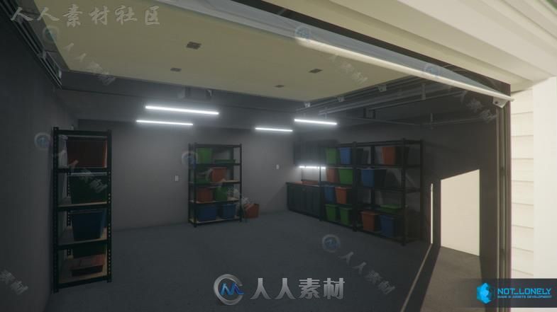 美式风格的房子城市环境模型Unity3D素材资源