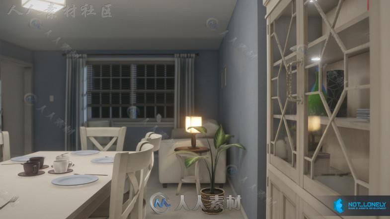 美式风格的房子城市环境模型Unity3D素材资源